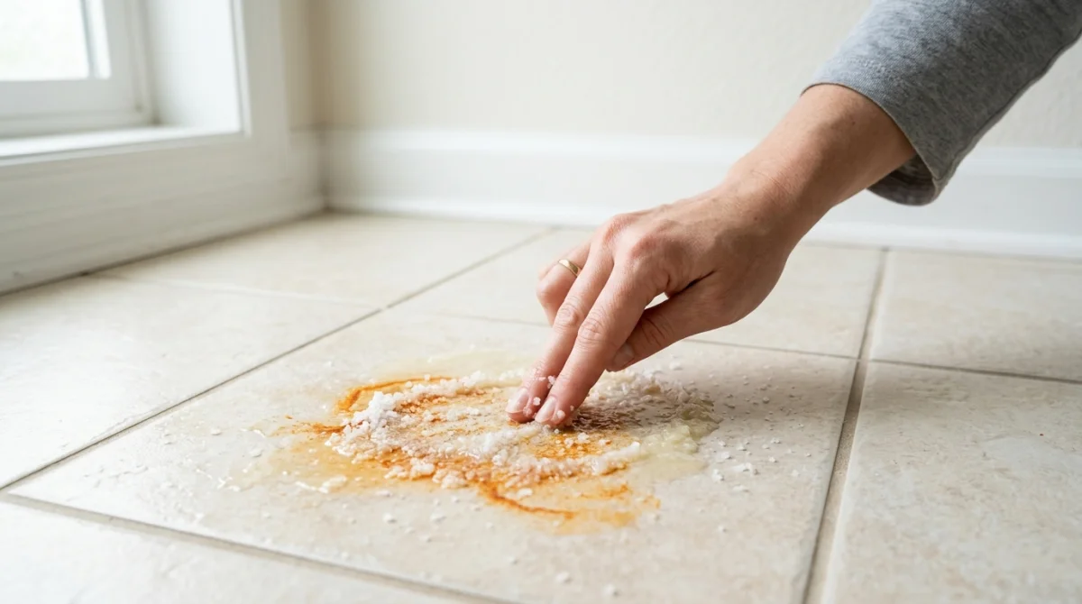 2. Utiliser le jus de citron et le sel pour détacher le carrelage