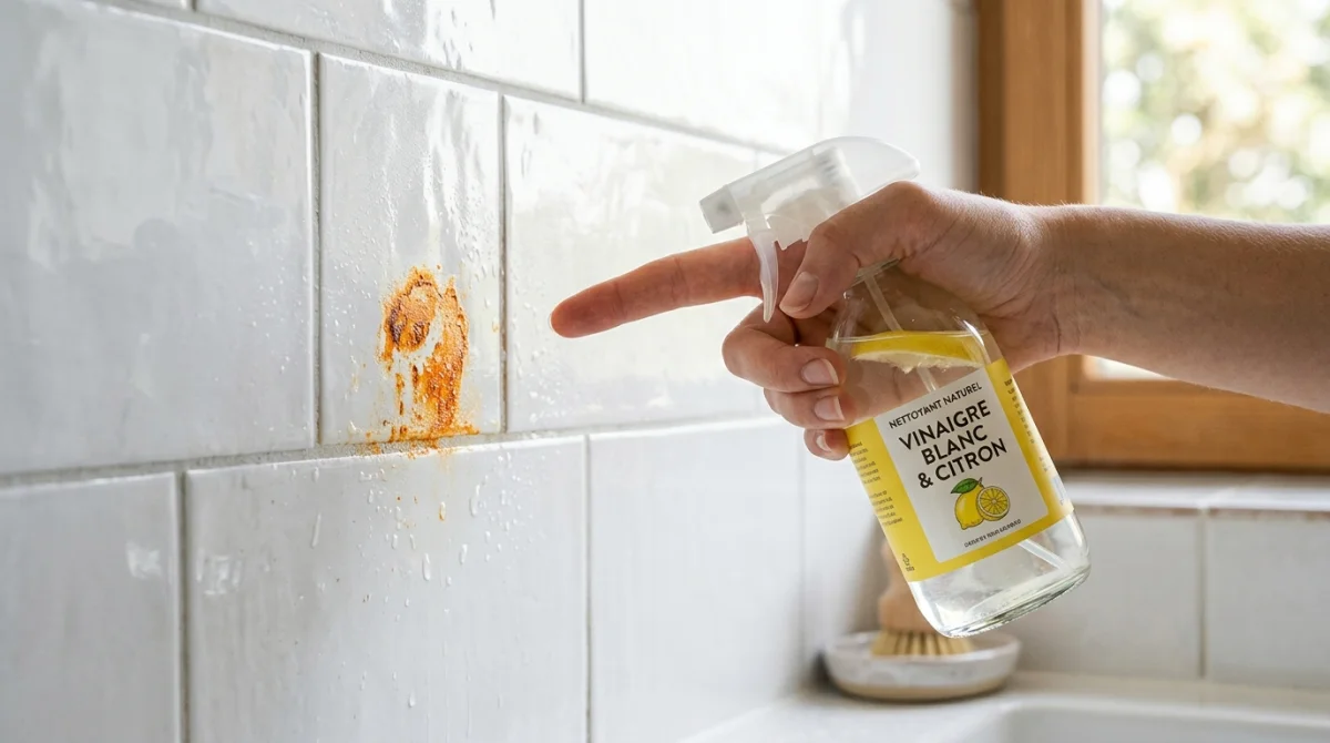 Peut-on utiliser de l'eau de javel sur une tache de rouille ?