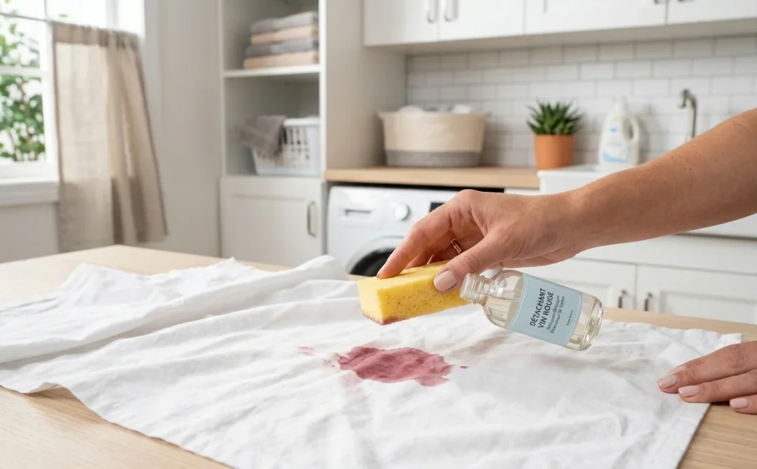 enlever tache vin rouge tissu 9e24