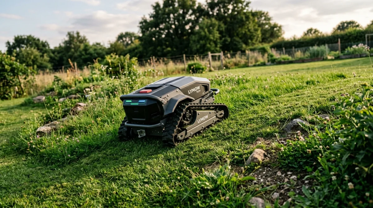 Lymow tech avis sur un robot tondeuse pour terrains difficiles